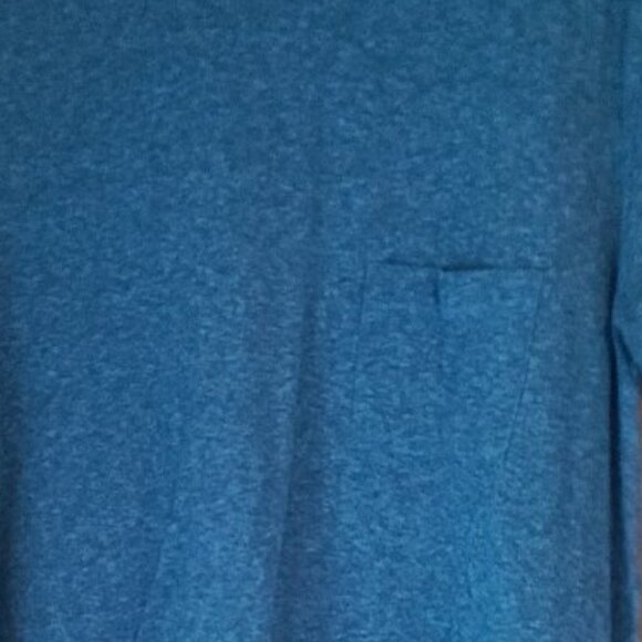 LULAROE HIGH LOWSHORT SLEEVE SIMPLY COMFORT PULLOVER W/ POCKET BLUE SHADE SIZE L - Picture 4 of 7